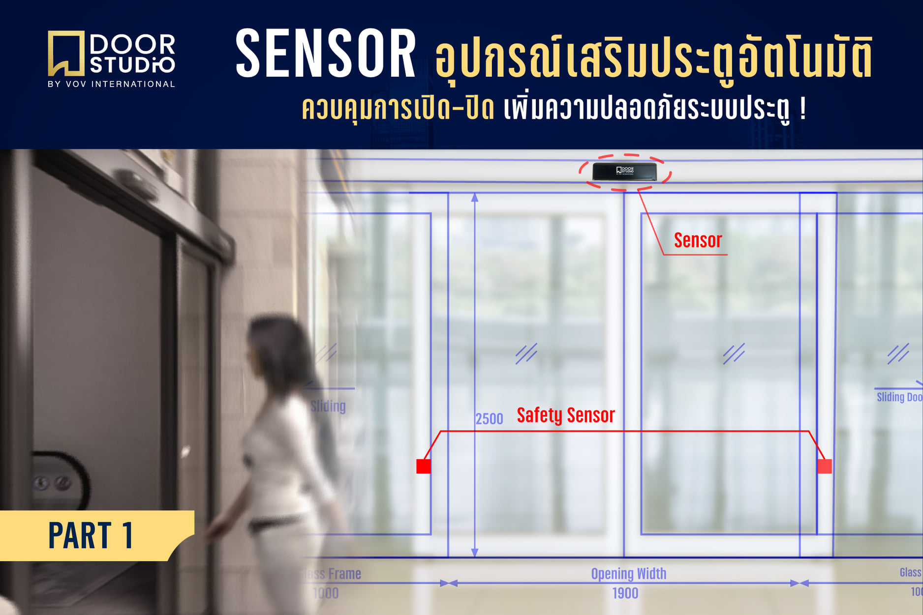 SENSOR อุปกรณ์เสริมประตูอัตโนมัติ คุมการเปิด-ปิด เพิ่มความปลอดภัย