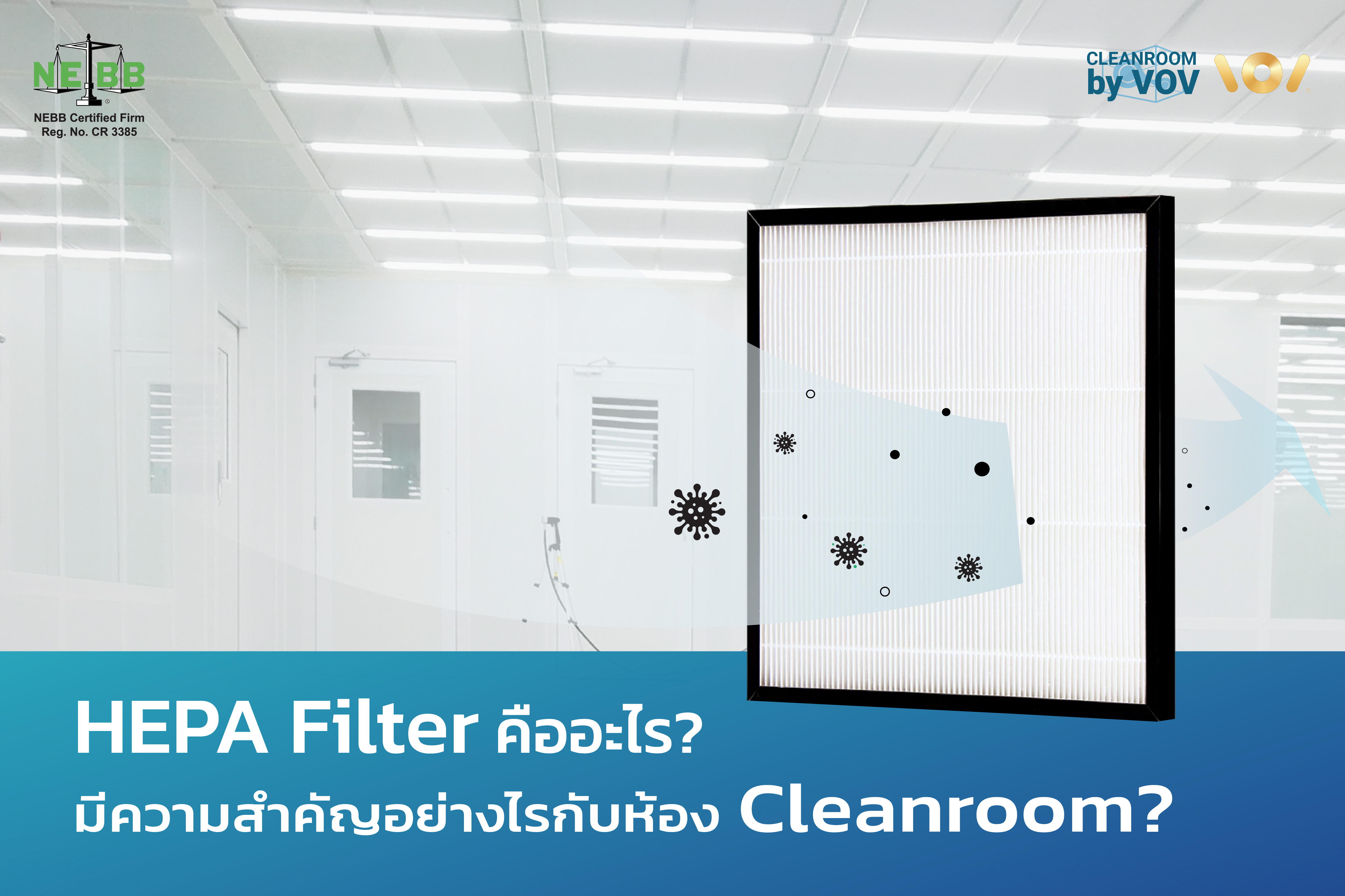 ทำความรู้จัก แผ่นกรอง HEPA Filter คืออะไร? ทำไมสำคัญต่อ Cleanroom
